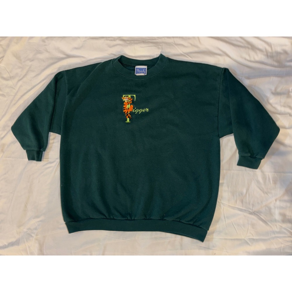 Disney Tigger Sweatshirt Mens 2X Green Excellent Vintage 90s USA Made